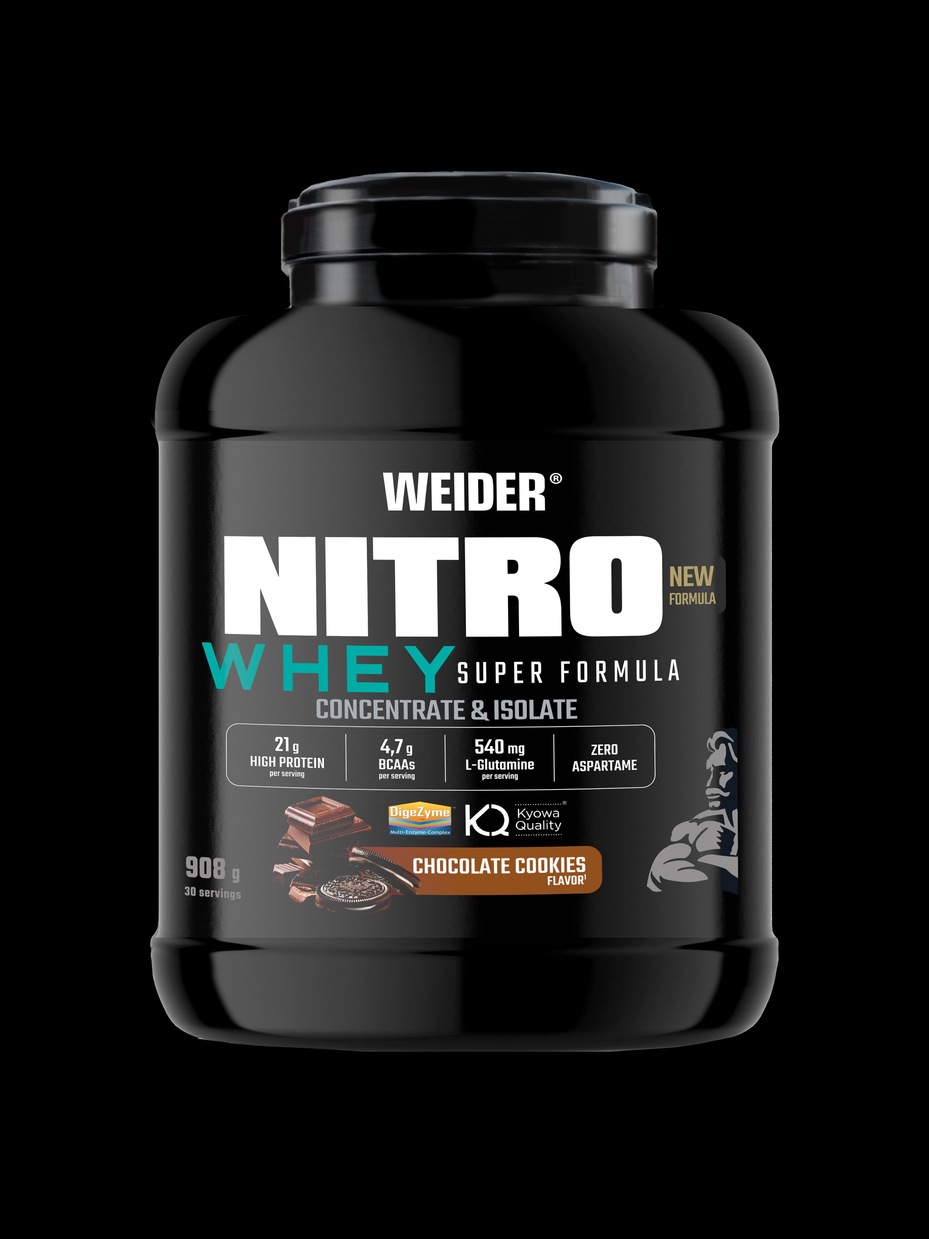 NITRO WHEY SUPER FÓRMULA (WEIDER) CHOCOLATE-COOKIES  908 GR